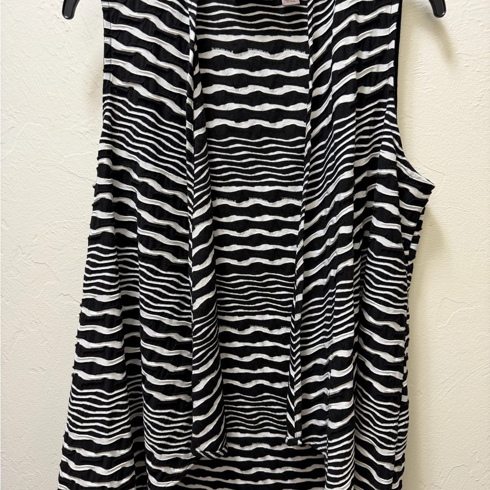 Chico's Black and White Striped Sleeveless Camisole